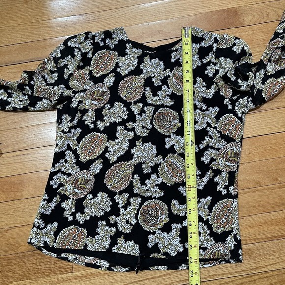 Reformation Womens Talia Top Blouse Size Medium M Paisley Print Keyhole Back EUC - Picture 15 of 16